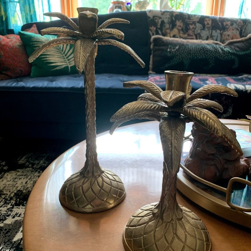 Opalhouse palm tree taper candle holders